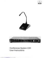 AKG CONFERENCE SCAN CS1 User Instructions
