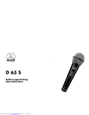 Akg D 65 S Manual
