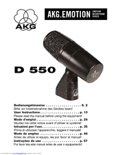 AKG D550 User Instructions