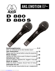 AKG Emotion D 880 S User Instructions