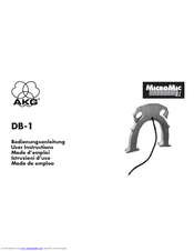 AKG DB-1 User Instructions