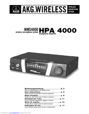 AKG HPA 4000 User Instructions