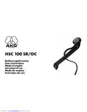 AKG HSC 100 SR/OC User Instructions