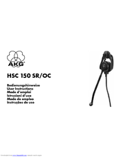 AKG HSC 150 SR/OC User Instructions