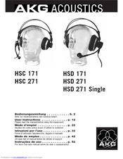 AKG HSC 271 User Instructions