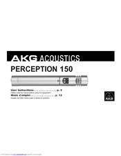 AKG PERCEPTION 150 User Instructions