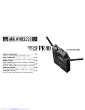 AKG PR 40 User Instructions