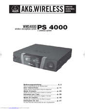 AKG PS 4000 User Instructions
