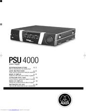 AKG PSU 4000 - User Instructions