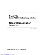 Stemin SDXI-U2 General Description Manual