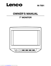 LENCO M-7001 Owner's Manual