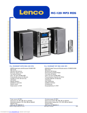 LENCO MC-129 MP3 RDS Brochure