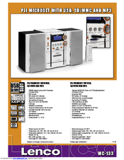LENCO MC-133 MP3 - Brochure