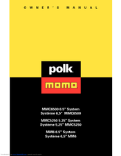 POLK AUDIO MMC6500 Manual