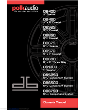 POLK AUDIO DB650 Owner's Manual