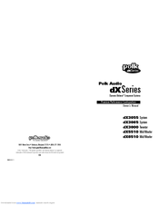 POLK AUDIO DX3055 Owner's Manual