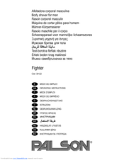 PALSON Fighter 30122 Operating Instructions Manual