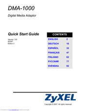ZyXEL Communications DMA-1000 Series Quick Start Manual