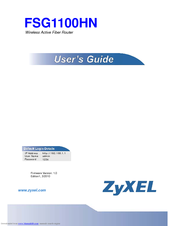 ZyXEL Communications FSG1100HN User Manual