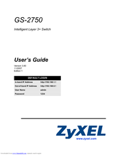 ZyXEL Communications GS-2750 User Manual
