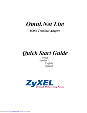 ZyXEL Communications OMNI.NET LITE Quick Start Manual