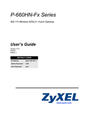 ZyXEL Communications P-660HN-Fx series User Manual
