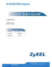 ZyXEL Communications P-974HW Quick Manual
