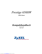 ZyXEL Communications P650HW-DE Kompakthandbuch