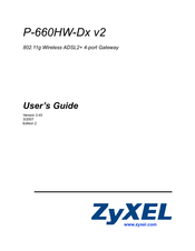 ZyXEL Communications P-660HW-DX V2 -  V3.40 User Manual