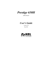 ZyXEL Communications PRESTIGE 650H - User Manual