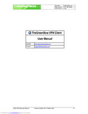TheGreenBow THEGREENBOW VPN-CLIENT - User Manual