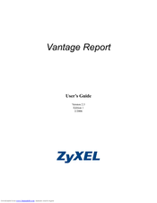 ZyXEL Communications VANTAGE REPORT 2.3 - User Manual