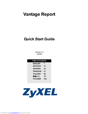 Zyxel Communications VANTAGE REPORT 2.3 Quick Start Manual