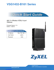 ZyXEL Communications VSG1432-B101 START V1.10 Quick Start Manual
