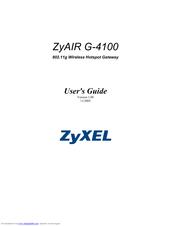 ZyXEL Communications ZyAIR G-4100 User Manual