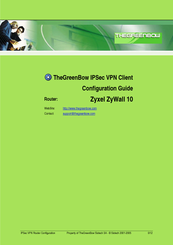 TheGreenBow IPSec VPN Client Zyxel ZyWall 10 Configuration Manual