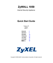 ZyXEL Communications ZYWALL 1050 - V1.00 EDITION 1 Quick Start Manual