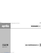APRILIA SCARABEO 500 - 2003 Manual