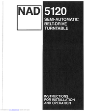 NAD 5120 Instructions Manual