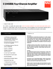 NAD C 245BEE Specifications