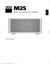 NAD Masters Series M25 Owner's Manual