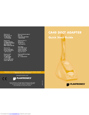 PLANTRONICS CA40 DECT Quick Start Manual