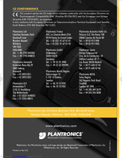 PLANTRONICS CA20 User Manual