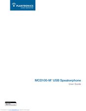 PLANTRONICS MCD 100M User Manual