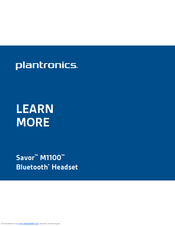 PLANTRONICS Savor M1100 Learn More