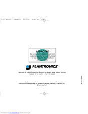 PLANTRONICS STARBASE 2000 Manual