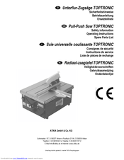 ATIKA TOPTRONIC - Safety & Operating Instructions Manual