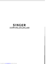 SINGER 111W153 Instructions For Using And Adjusting