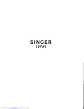 SINGER 119W1 Instructions For Using And Adjusting
