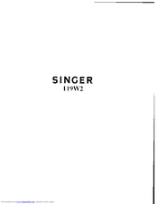 SINGER 119W2 Instructions For Using And Adjusting